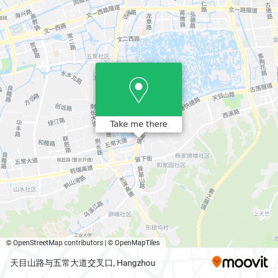 天目山路与五常大道交叉口 map