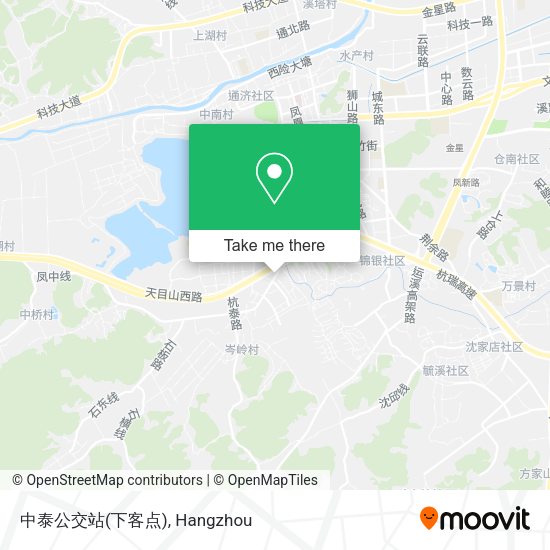 中泰公交站(下客点) map