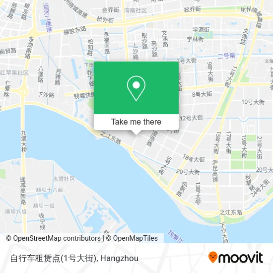 自行车租赁点(1号大街) map