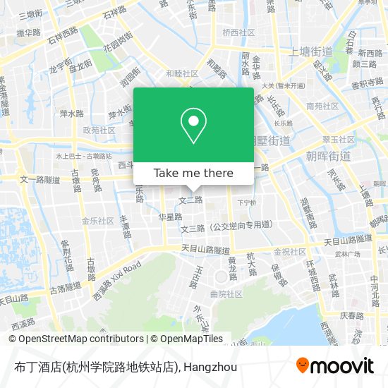 布丁酒店(杭州学院路地铁站店) map