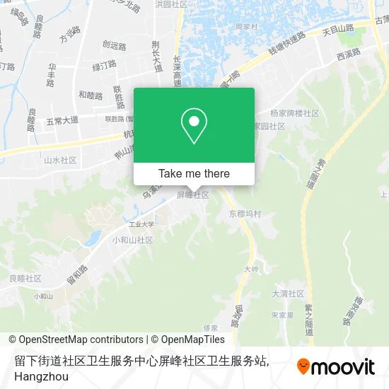 留下街道社区卫生服务中心屏峰社区卫生服务站 map