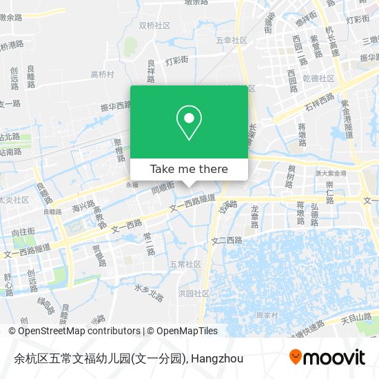 余杭区五常文福幼儿园(文一分园) map