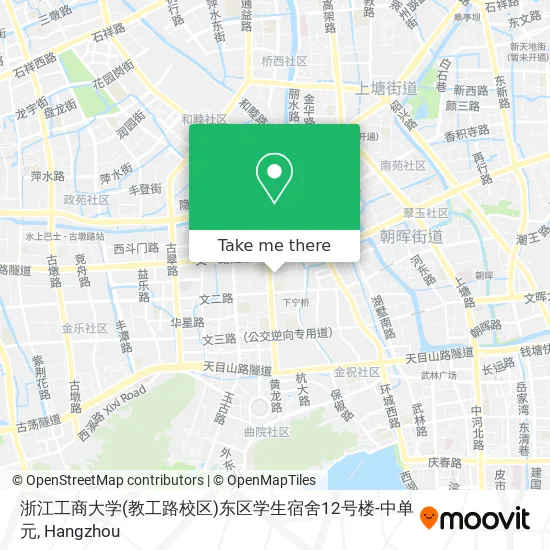 浙江工商大学(教工路校区)东区学生宿舍12号楼-中单元 map