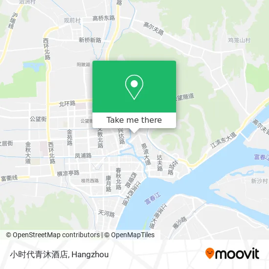 小时代青沐酒店 map