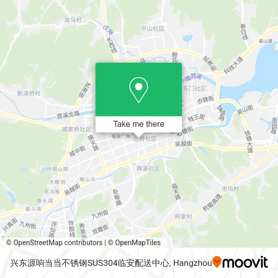 兴东源响当当不锈钢SUS304临安配送中心 map