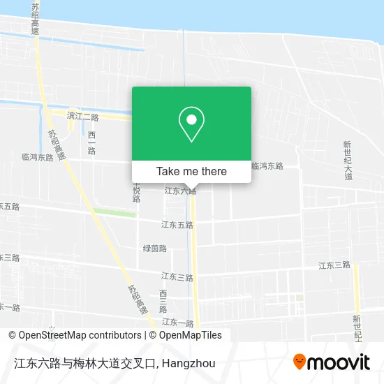 江东六路与梅林大道交叉口 map