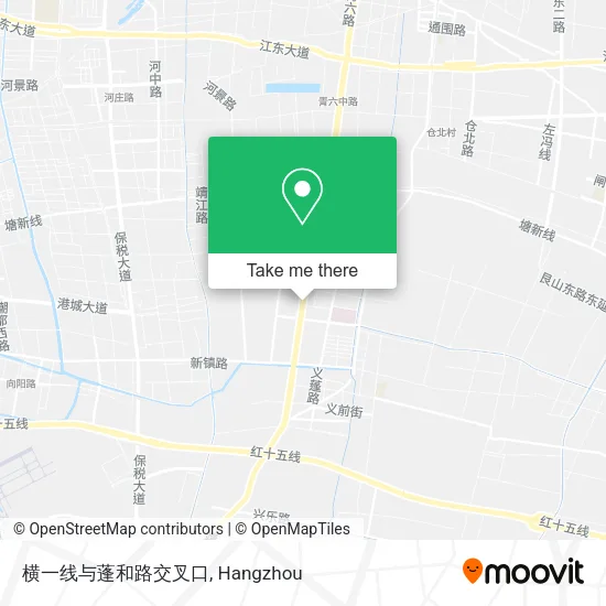 横一线与蓬和路交叉口 map