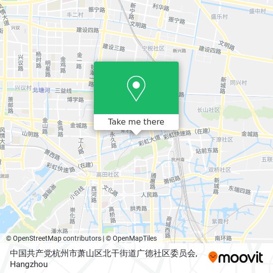 中国共产党杭州市萧山区北干街道广德社区委员会 map