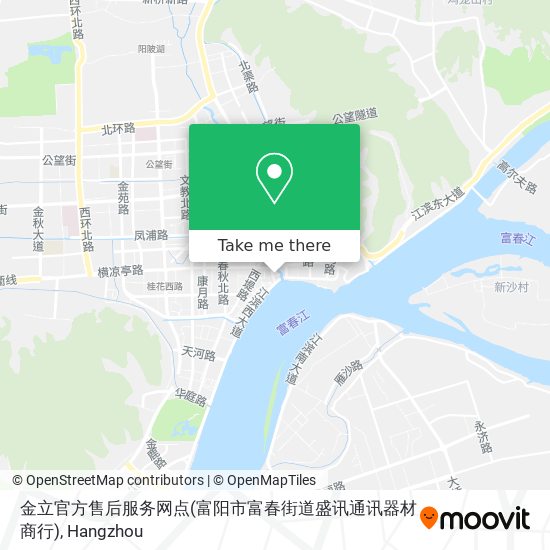金立官方售后服务网点(富阳市富春街道盛讯通讯器材商行) map