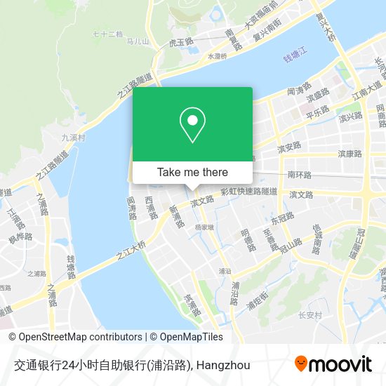 交通银行24小时自助银行(浦沿路) map