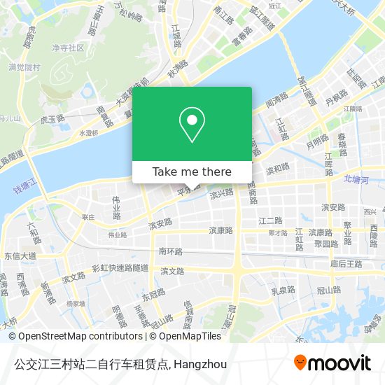 公交江三村站二自行车租赁点 map