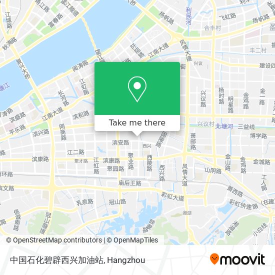 中国石化碧辟西兴加油站 map