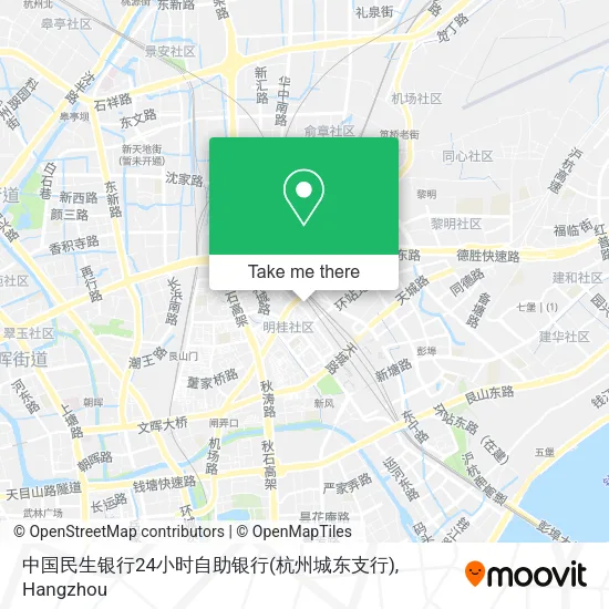 中国民生银行24小时自助银行(杭州城东支行) map
