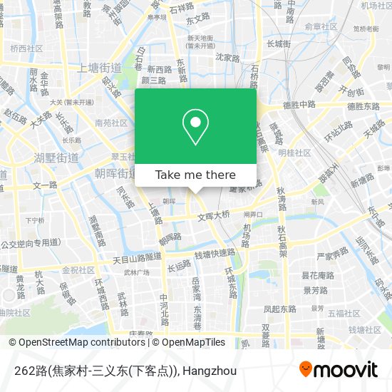 262路(焦家村-三义东(下客点)) map