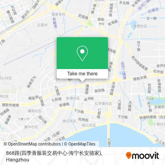 868路(四季青服装交易中心-海宁长安骆家) map
