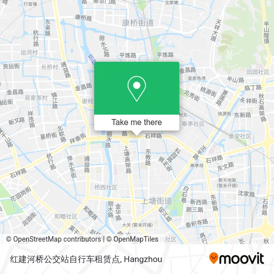 红建河桥公交站自行车租赁点 map