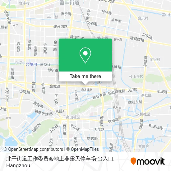 北干街道工作委员会地上非露天停车场-出入口 map