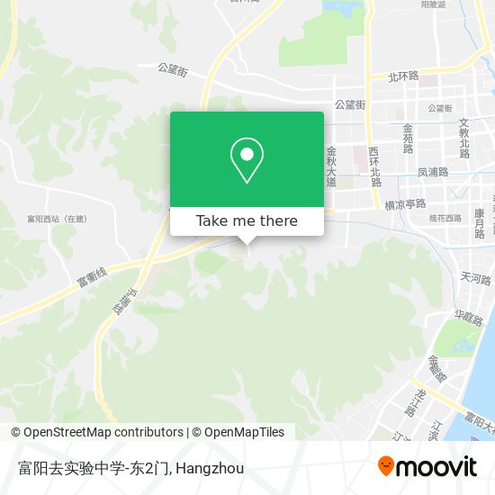 富阳去实验中学-东2门 map