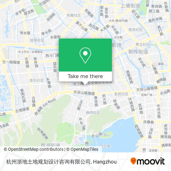 杭州浙地土地规划设计咨询有限公司 map