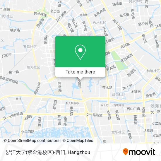 浙江大学(紫金港校区)-西门 map