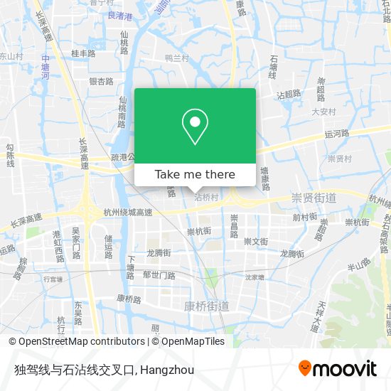 独驾线与石沾线交叉口 map