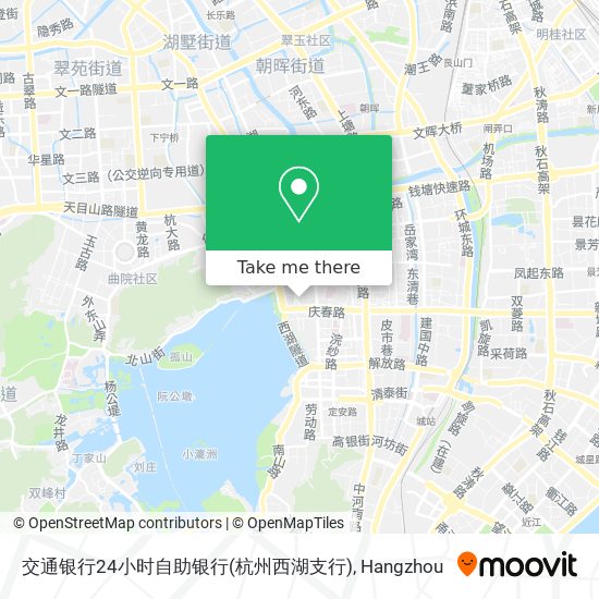 交通银行24小时自助银行(杭州西湖支行) map