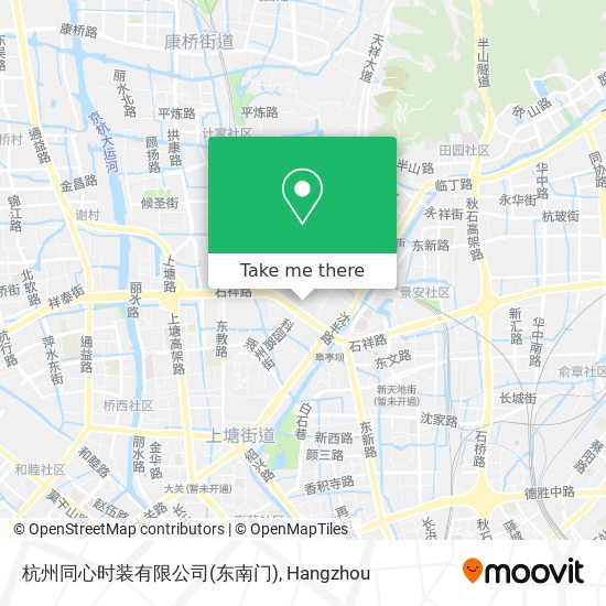 杭州同心时装有限公司(东南门) map