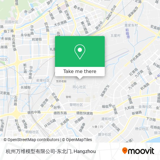 杭州万维模型有限公司-东北门 map