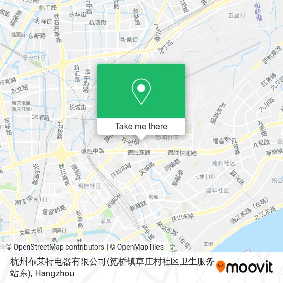 杭州布莱特电器有限公司(笕桥镇草庄村社区卫生服务站东) map