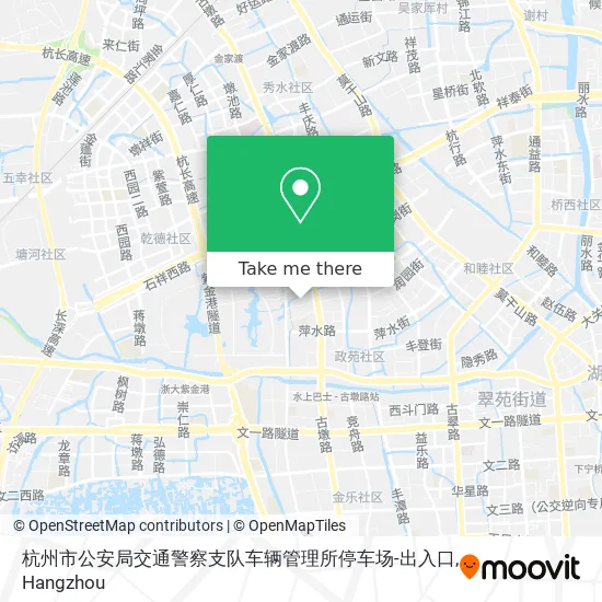 杭州市公安局交通警察支队车辆管理所停车场-出入口 map