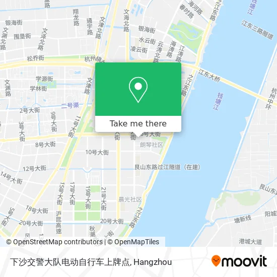 下沙交警大队电动自行车上牌点 map