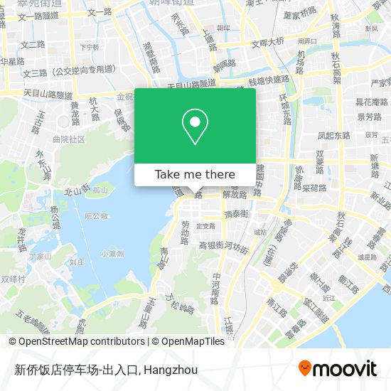 新侨饭店停车场-出入口 map