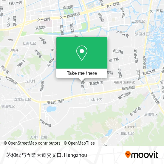 茅和线与五常大道交叉口 map