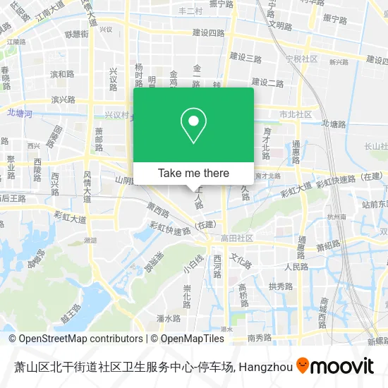 萧山区北干街道社区卫生服务中心-停车场 map