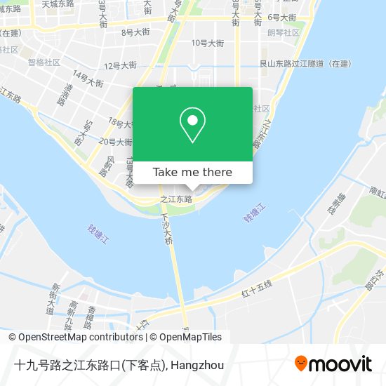 十九号路之江东路口(下客点) map