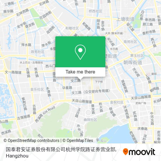 国泰君安证券股份有限公司杭州学院路证券营业部 map