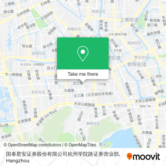 国泰君安证券股份有限公司杭州学院路证券营业部 map