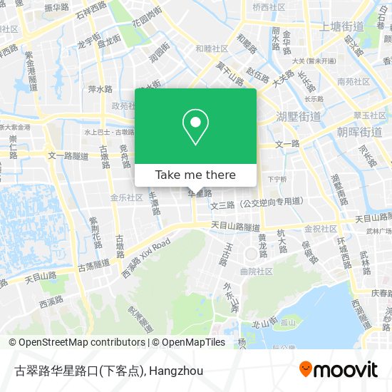 古翠路华星路口(下客点) map