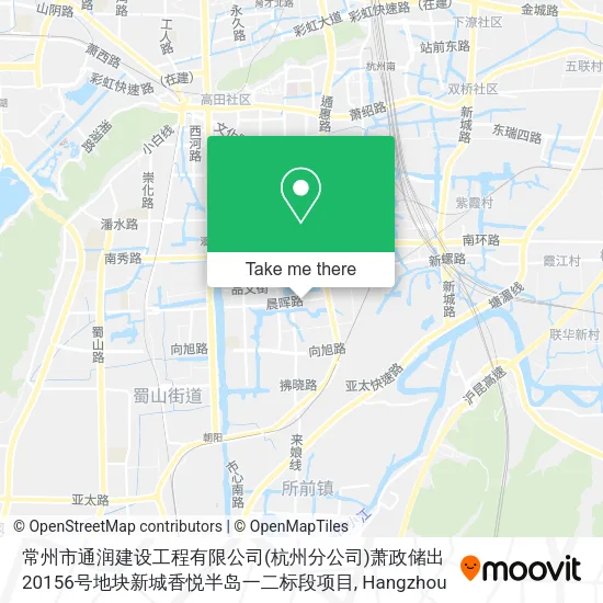 常州市通润建设工程有限公司(杭州分公司)萧政储出20156号地块新城香悦半岛一二标段项目 map