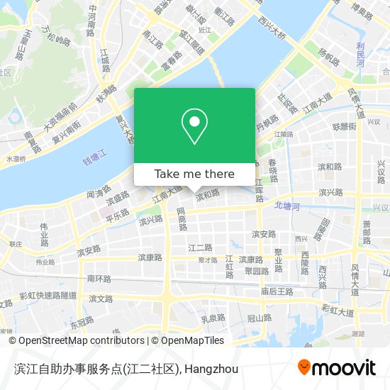 滨江自助办事服务点(江二社区) map
