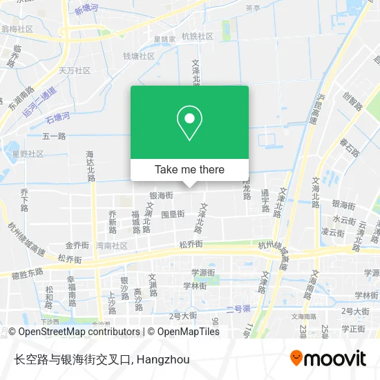 长空路与银海街交叉口 map