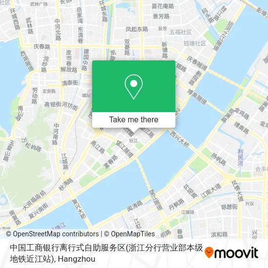 中国工商银行离行式自助服务区(浙江分行营业部本级地铁近江站) map