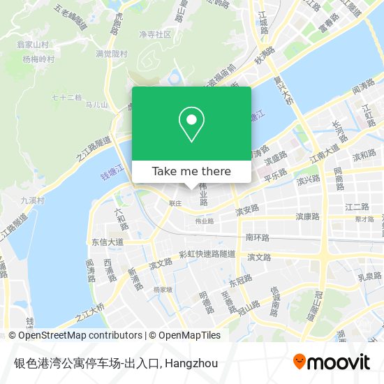 银色港湾公寓停车场-出入口 map