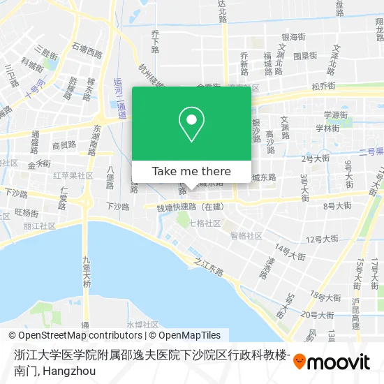 浙江大学医学院附属邵逸夫医院下沙院区行政科教楼-南门 map