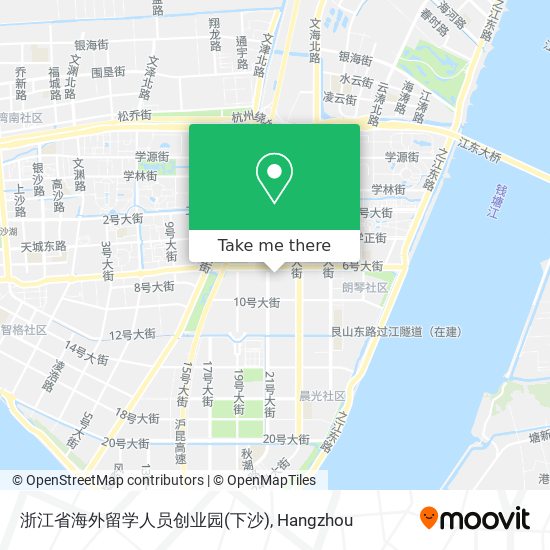 浙江省海外留学人员创业园(下沙) map