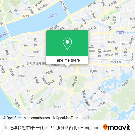 世纪华联超市(长一社区卫生服务站西北) map