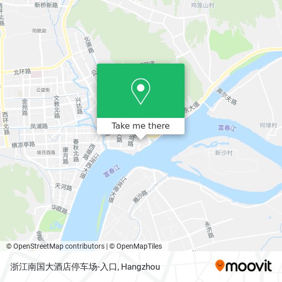 浙江南国大酒店停车场-入口 map