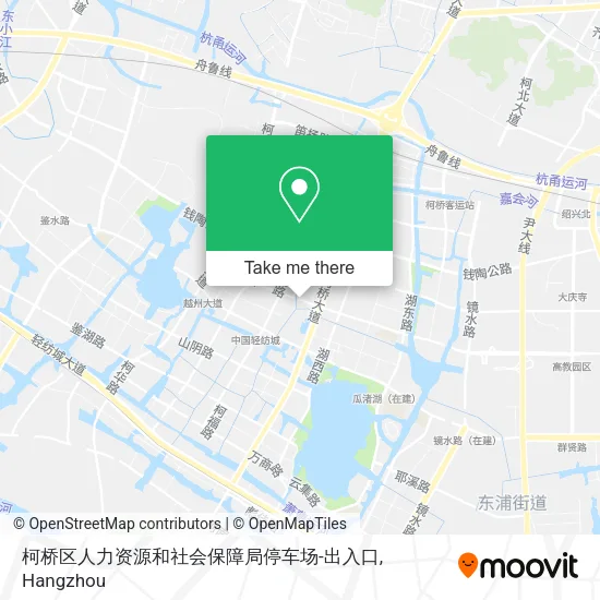 柯桥区人力资源和社会保障局停车场-出入口 map