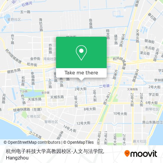 杭州电子科技大学高教园校区-人文与法学院 map