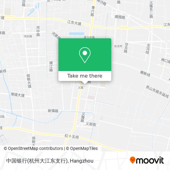 中国银行(杭州大江东支行) map